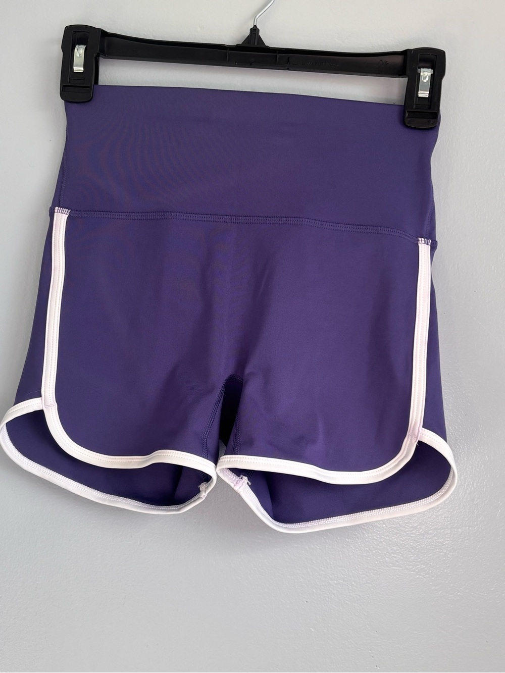 DSG Indigo Blue (purple) Athletic Shorts with White Trim. Sz S. NWT